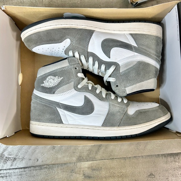 Air Jordan 1 Retro OG High Washed Black Sneakers W/Box Mens Size 11 - Picture 6 of 8